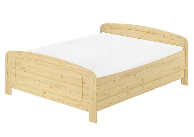 ERST-HOLZ Bett Gemütliches Doppelbett 200x200 extra hoch Echtholzbett Kiefe günstig online kaufen