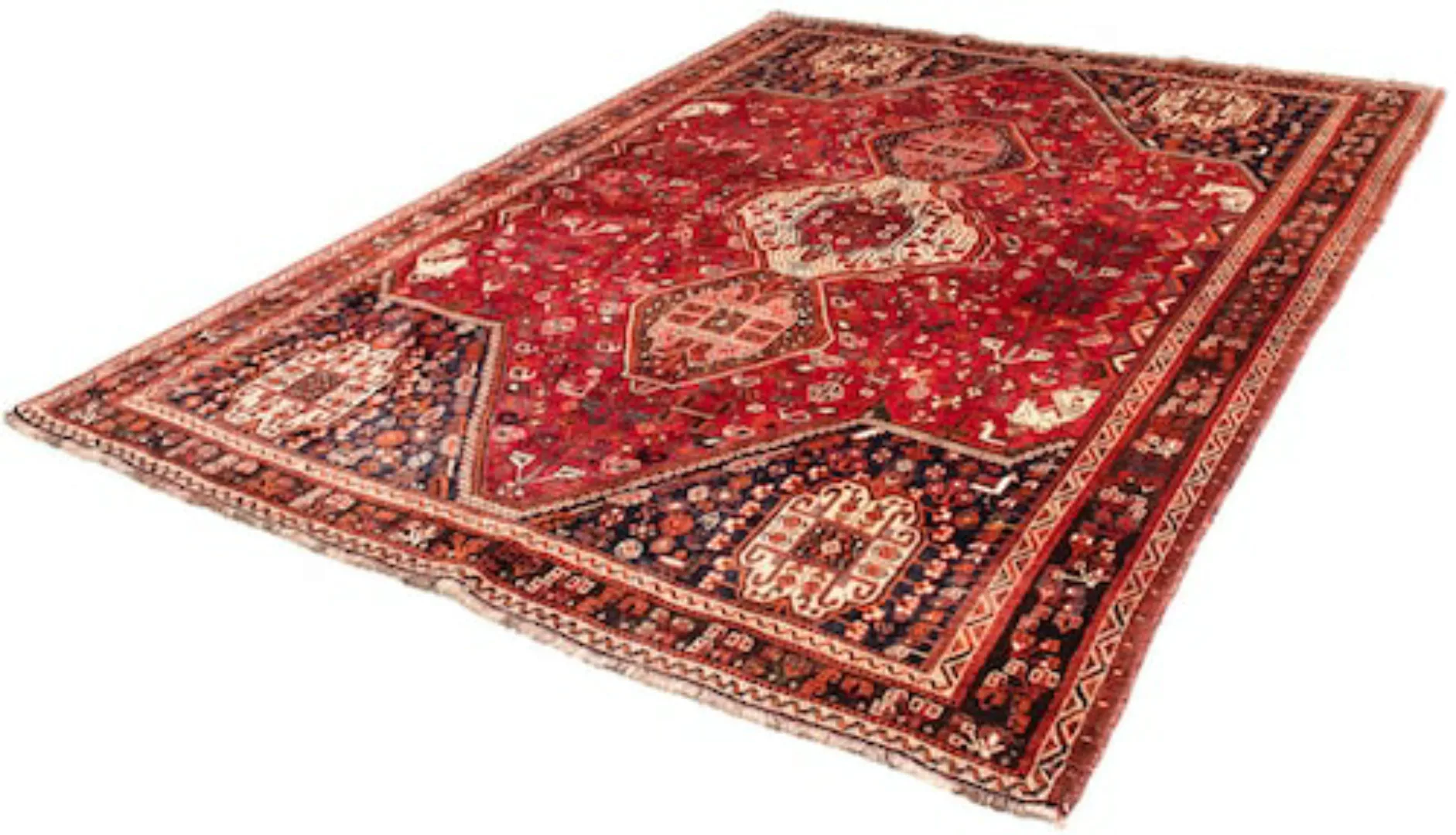 morgenland Wollteppich »Shiraz Medaillon Rosso 260 x 193 cm«, rechteckig günstig online kaufen
