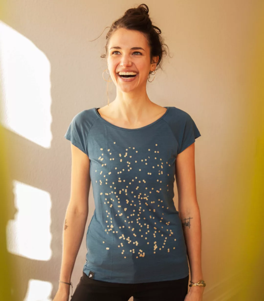 Konfetti V2 - Fair Gehandeltes Tencel Frauen T-shirt günstig online kaufen