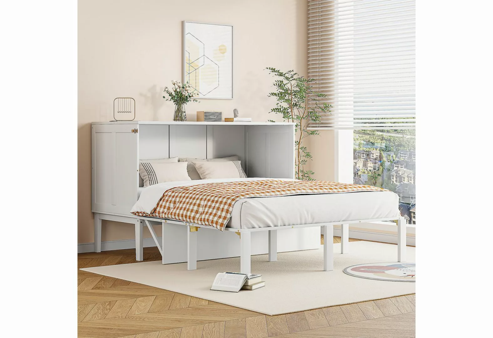 MODFU Funktionsbett Schrankbett, Wandbett mit Lattenrost, Wandklappbett (ve günstig online kaufen