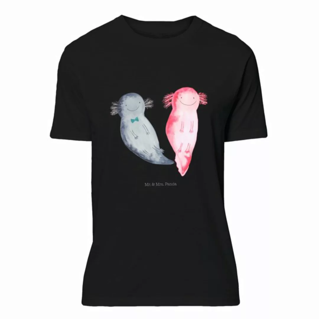 Mr. & Mrs. Panda T-Shirt Axolotl Axel+Lotte - Schwarz - Geschenk, Liebe, Sh günstig online kaufen