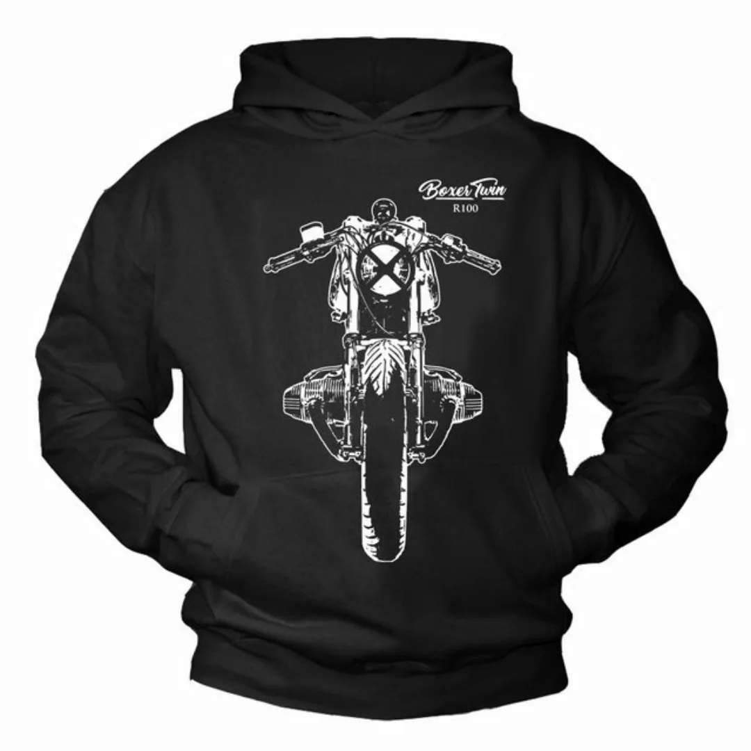 MAKAYA Kapuzenpullover Herren Vintage Motorrad Motiv Print Sweatshirt Pulli günstig online kaufen