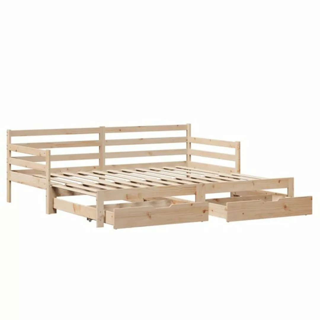 vidaXL Bett Tagesbett Ausziehbar mit Schubladen 80x200 cm Massivholz Kiefer günstig online kaufen