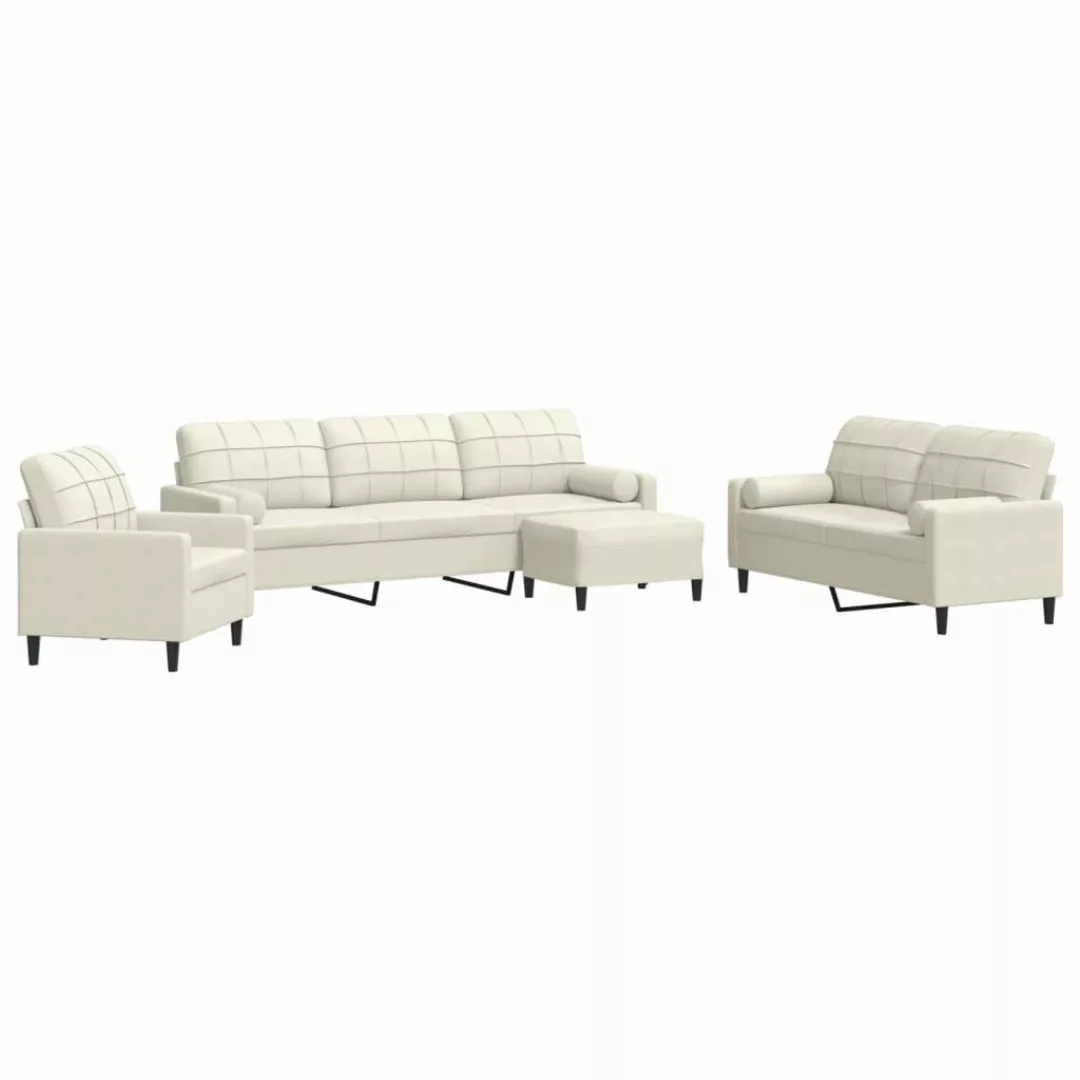 vidaXL Sofa 4-tlg. Sofagarnitur mit Kissen günstig online kaufen