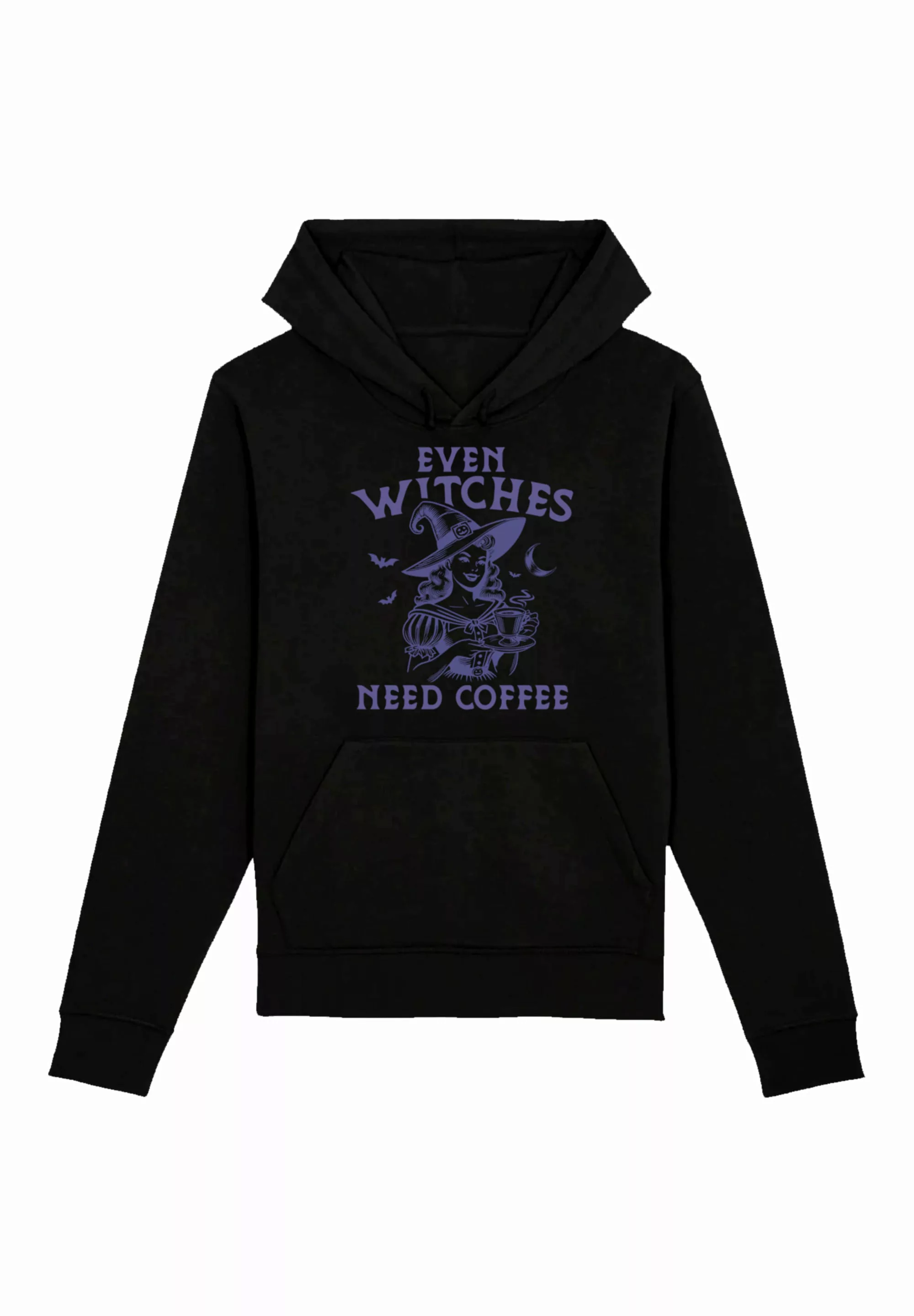 F4NT4STIC Kapuzenpullover "Halloween Witch even witches need coffee", Premi günstig online kaufen