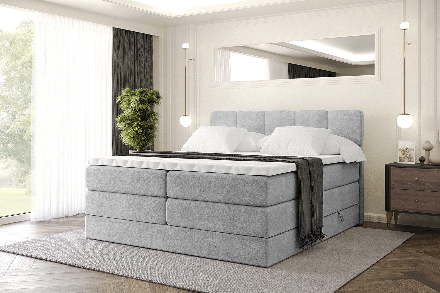 ALTDECOR Boxspringbett LIRO KING (Multipocket-Matratze H4, günstig online kaufen