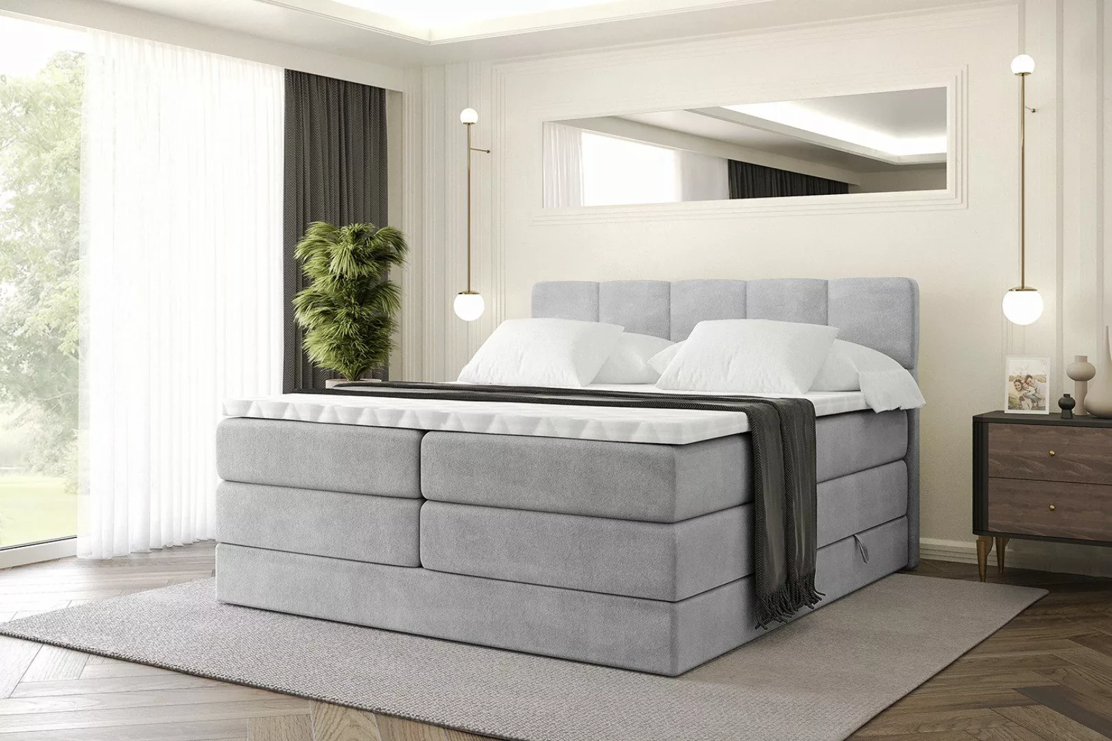 ALTDECOR Boxspringbett LIRO KING (Multipocket-Matratze H4, günstig online kaufen