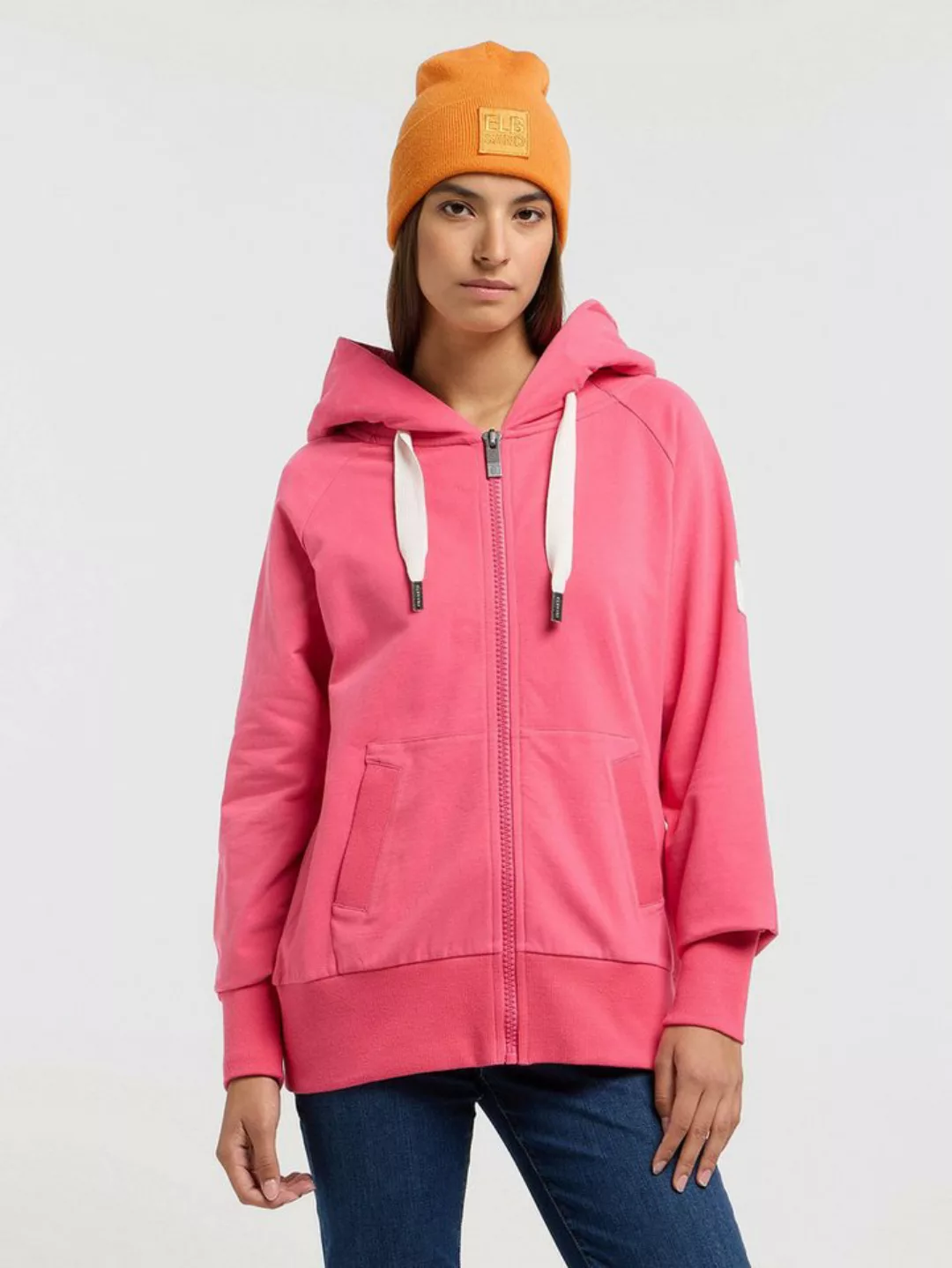 Elbsand Sweatjacke Hoodie Kelda Pink Yarrow günstig online kaufen