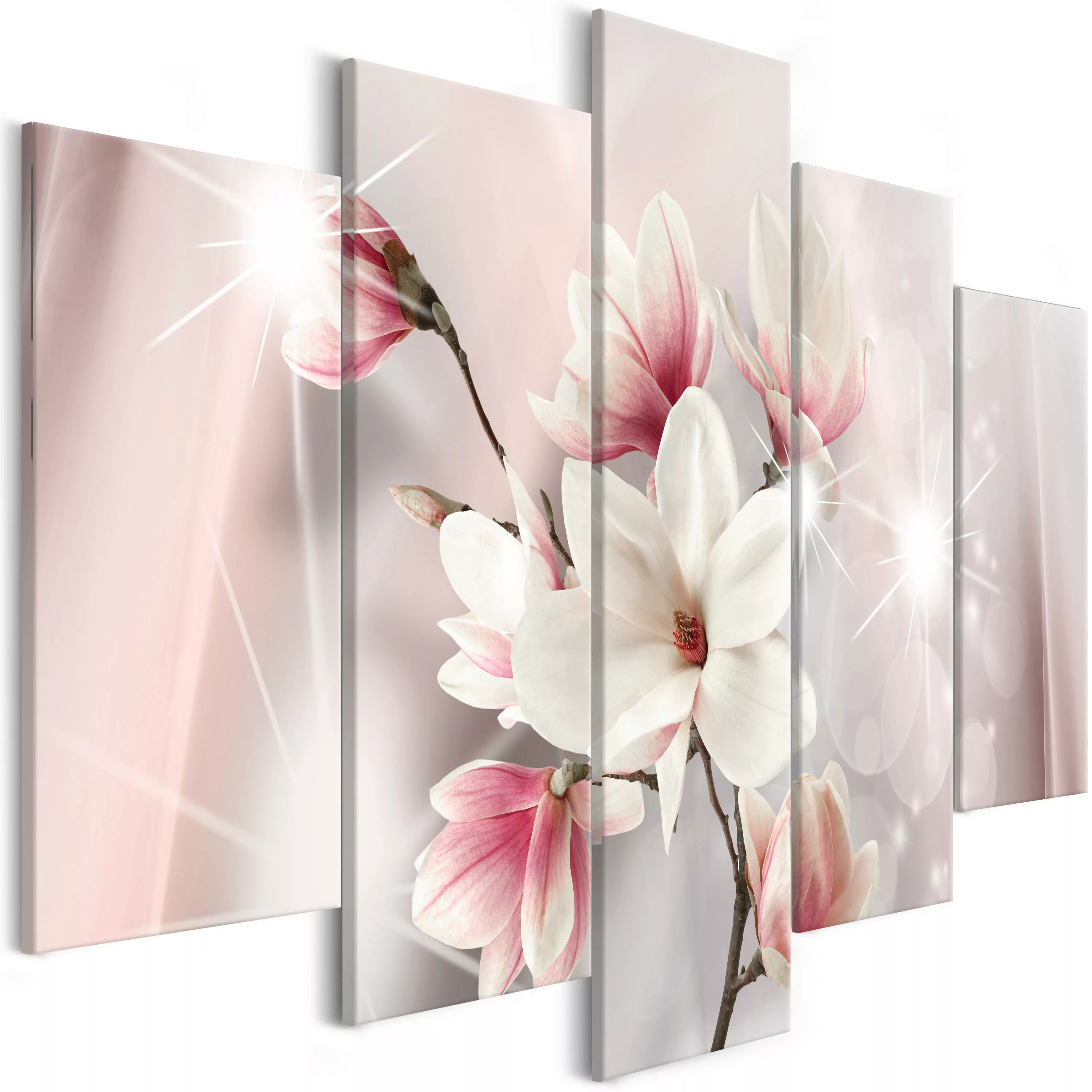 Wandbild - Dazzling Magnolias (5 Parts) Wide günstig online kaufen