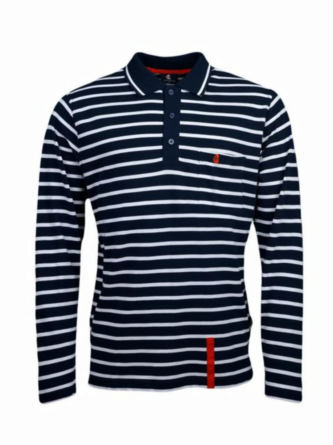 Wind sportswear Longsweatshirt Herren Langarm Polo gestreift gestreift, mar günstig online kaufen