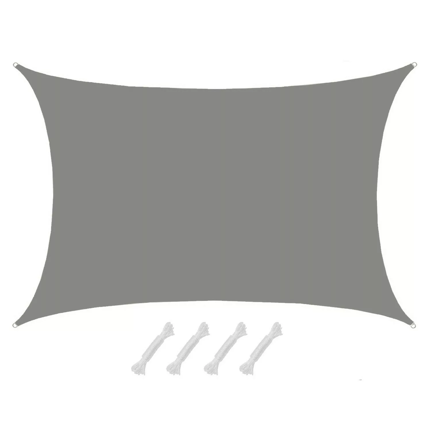 AMANKA Polyester Sonnensegel Wasserdicht - 7 x 5 m Rechteckig Grau günstig online kaufen