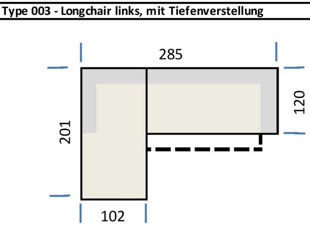 Iwaniccy Wohnlandschaft elektr. Sitztiefenverstellung, grau, Füße chrom - 2 günstig online kaufen