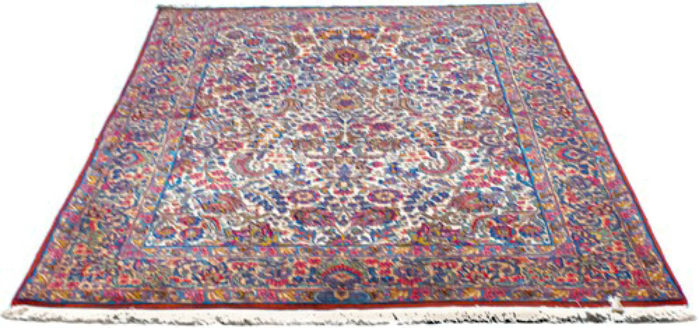 morgenland Wollteppich »Rafsanjan Teppich handgeknüpft hellblau«, rechtecki günstig online kaufen