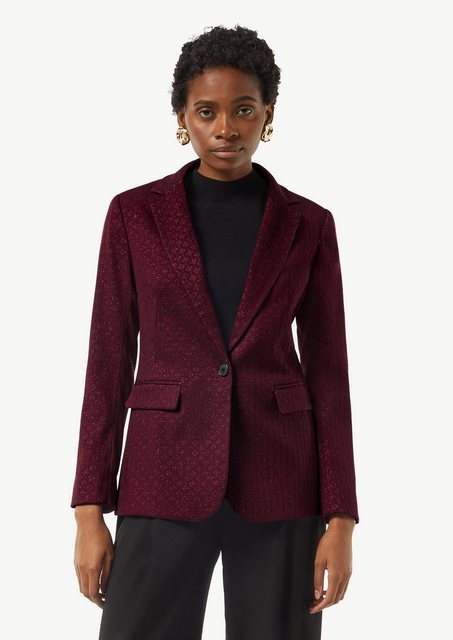 Comma Blusenblazer Antaillierter Jacquard-Blazer mit Glitzergarn günstig online kaufen