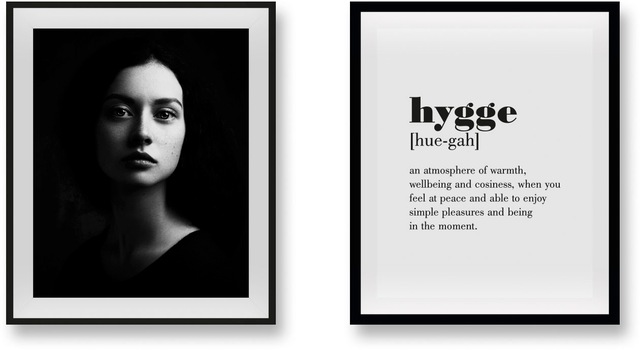queence Bild »Hygge II«, Schriftzug-Schwarz-Weiß-Fashion-Mode-Magazincover- günstig online kaufen