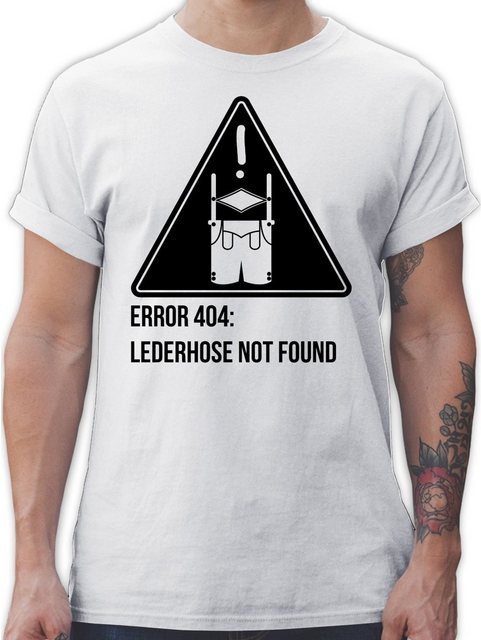 Shirtracer T-Shirt Error 404: Lederhose not found Mode für Oktoberfest Herr günstig online kaufen