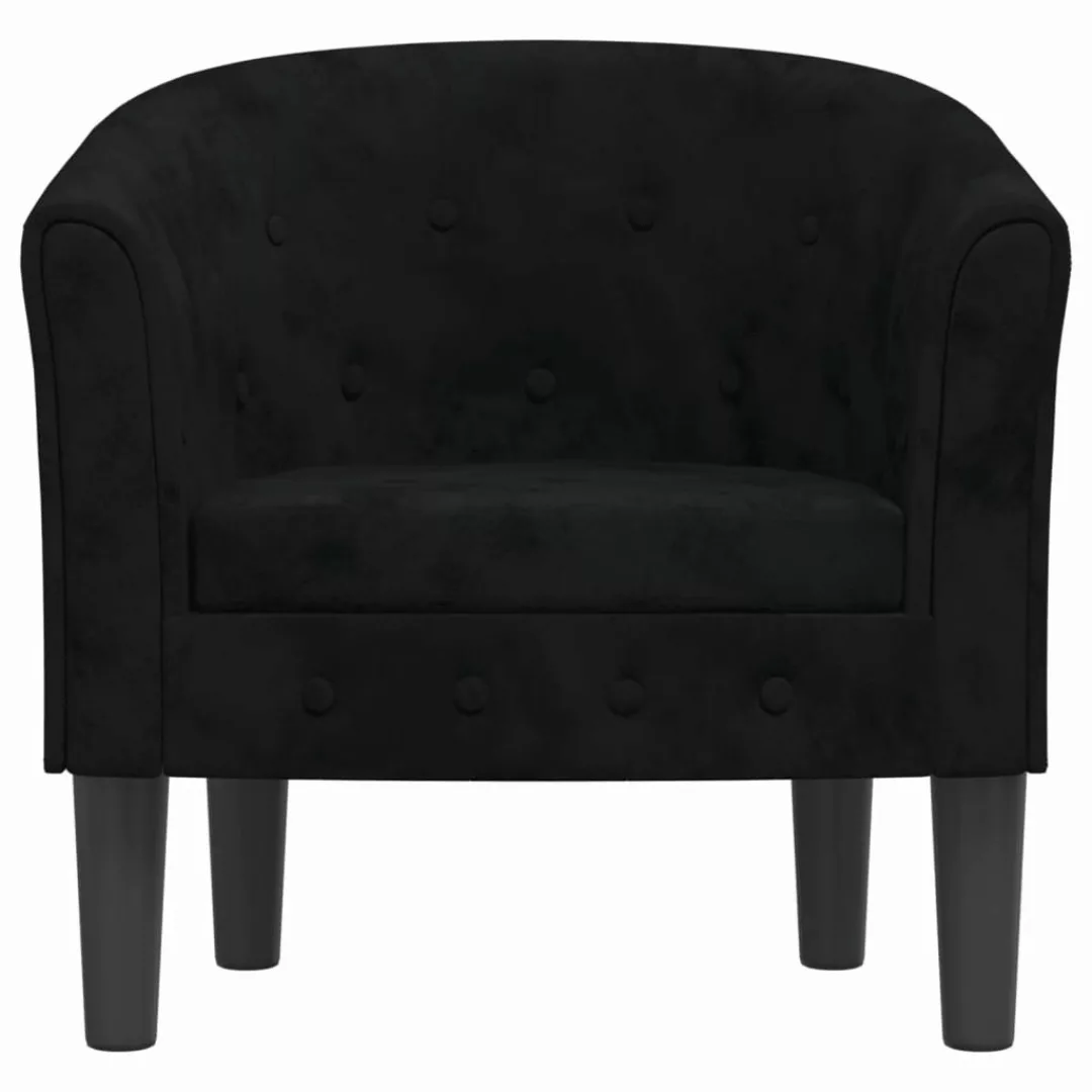 vidaXL Sessel Clubsessel Schwarz Samt (1-St) günstig online kaufen