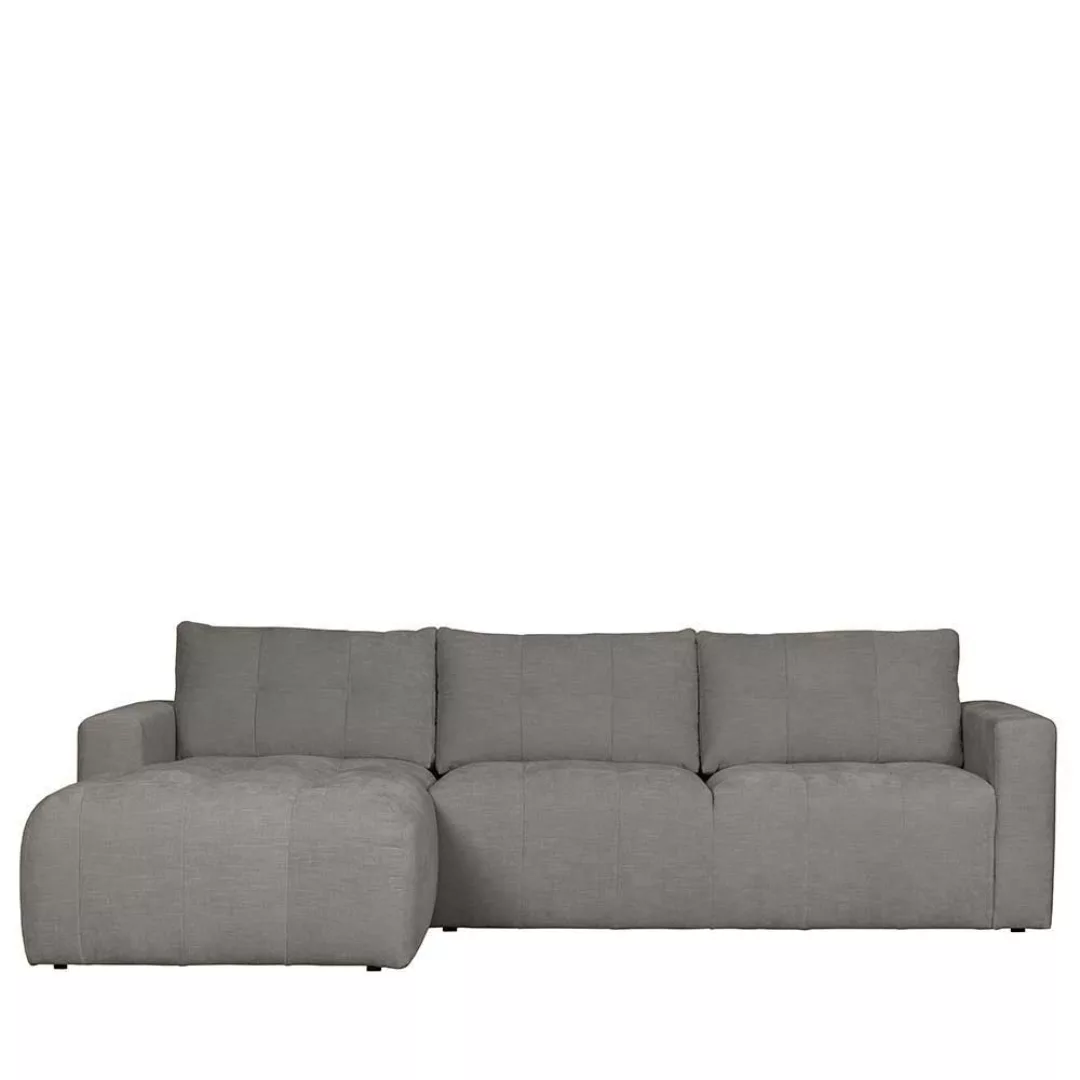 Graue Sofa Eckgarnitur in modernem Design drei Sitzplätzen günstig online kaufen