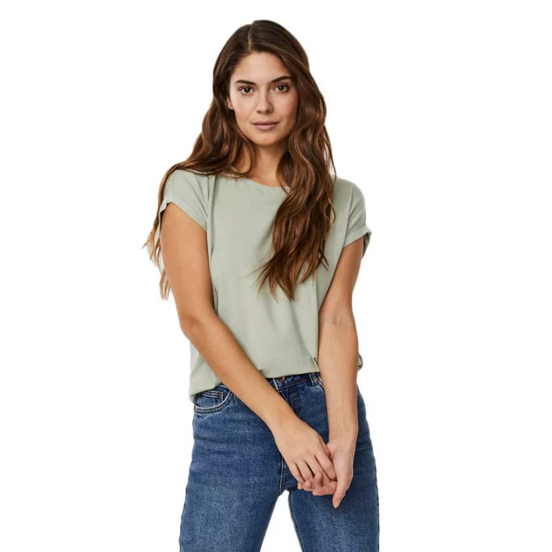 Vero Moda Lava Plain Lurex Strip Kurzärmeliges T-shirt XL Desert Sage / Str günstig online kaufen