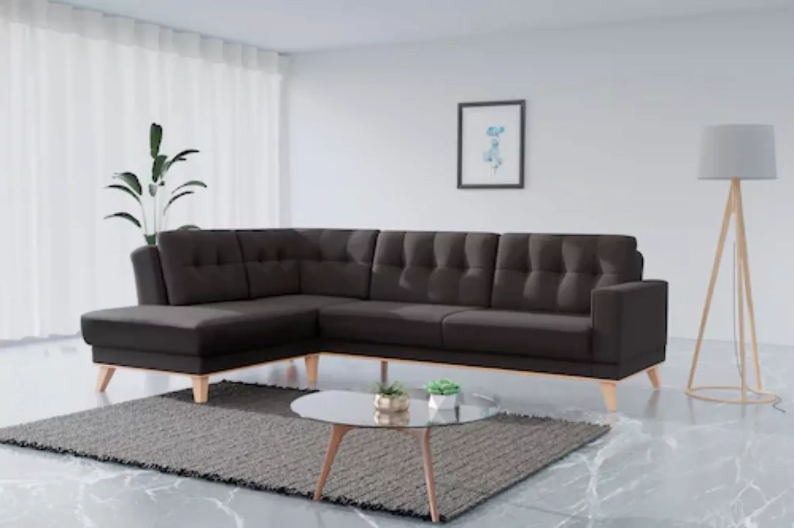 sit&more Ecksofa "Lavida L-Form", wahlweise mit Kippfunktion und Bettkasten günstig online kaufen