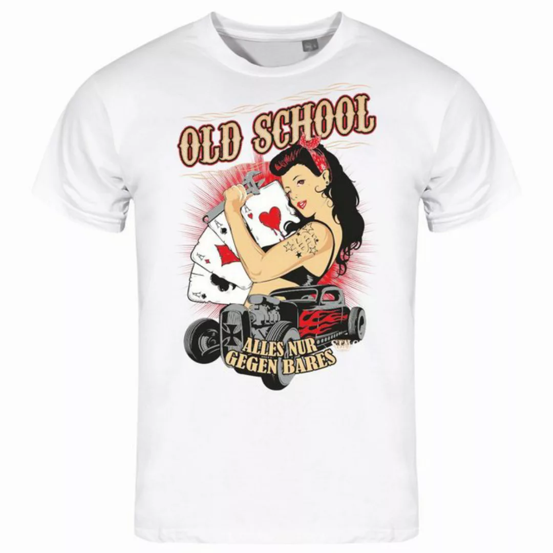 deinshirt Print-Shirt Herren T-Shirt Old School alles nur gegen Bares Funsh günstig online kaufen