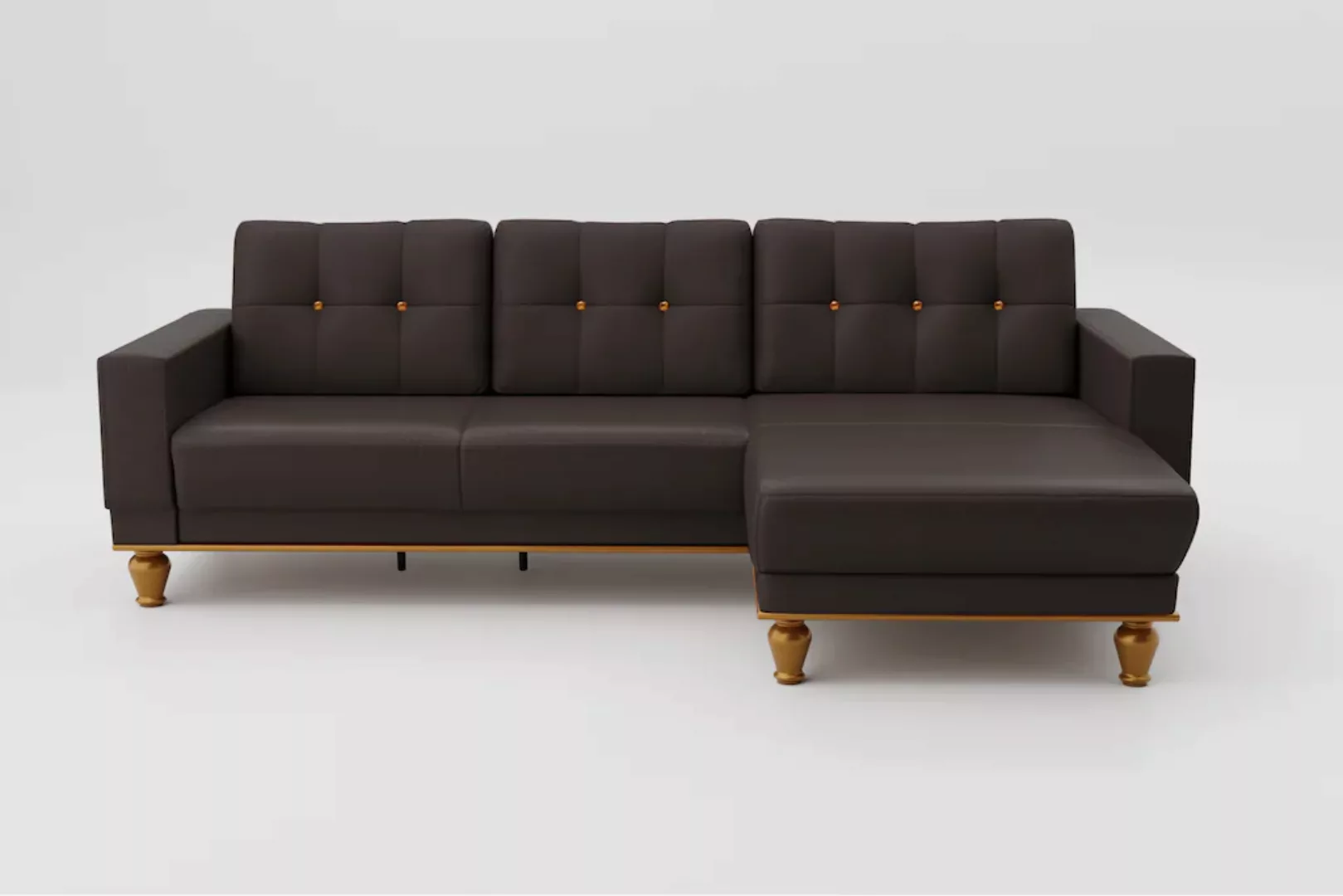 sit&more Ecksofa "Orient 5 V L-Form", mit Strass-Stein, wahlweise mit Bettf günstig online kaufen