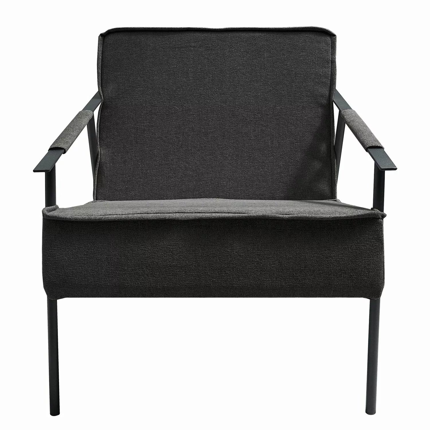home24 Norrwood Sessel Canoas III Schwarz Webstoff 66x75x75 cm (BxHxT) günstig online kaufen