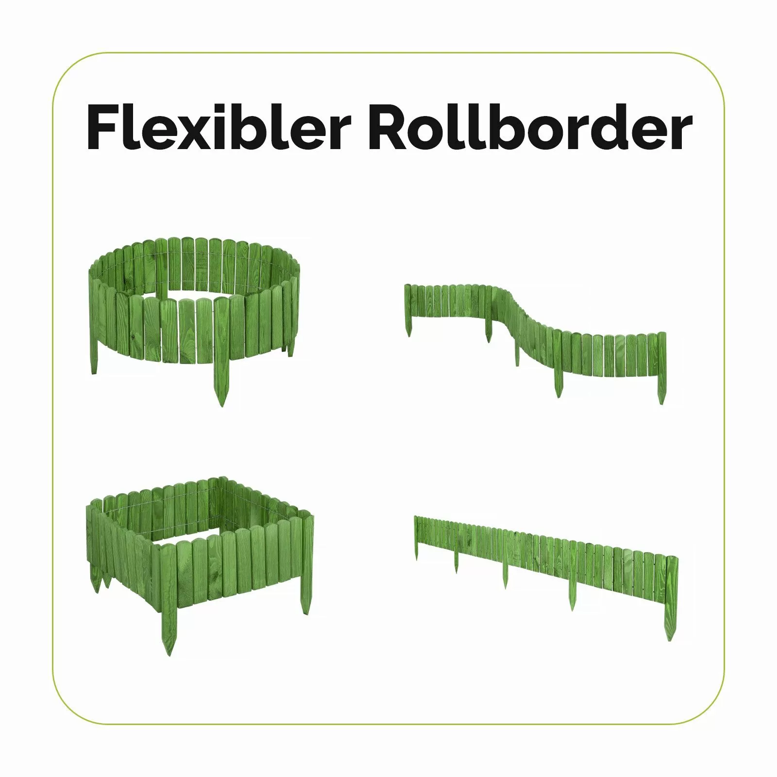 Garronda Rasenkante Beeteinfassung Holz Rollzaun Flexibler günstig online kaufen