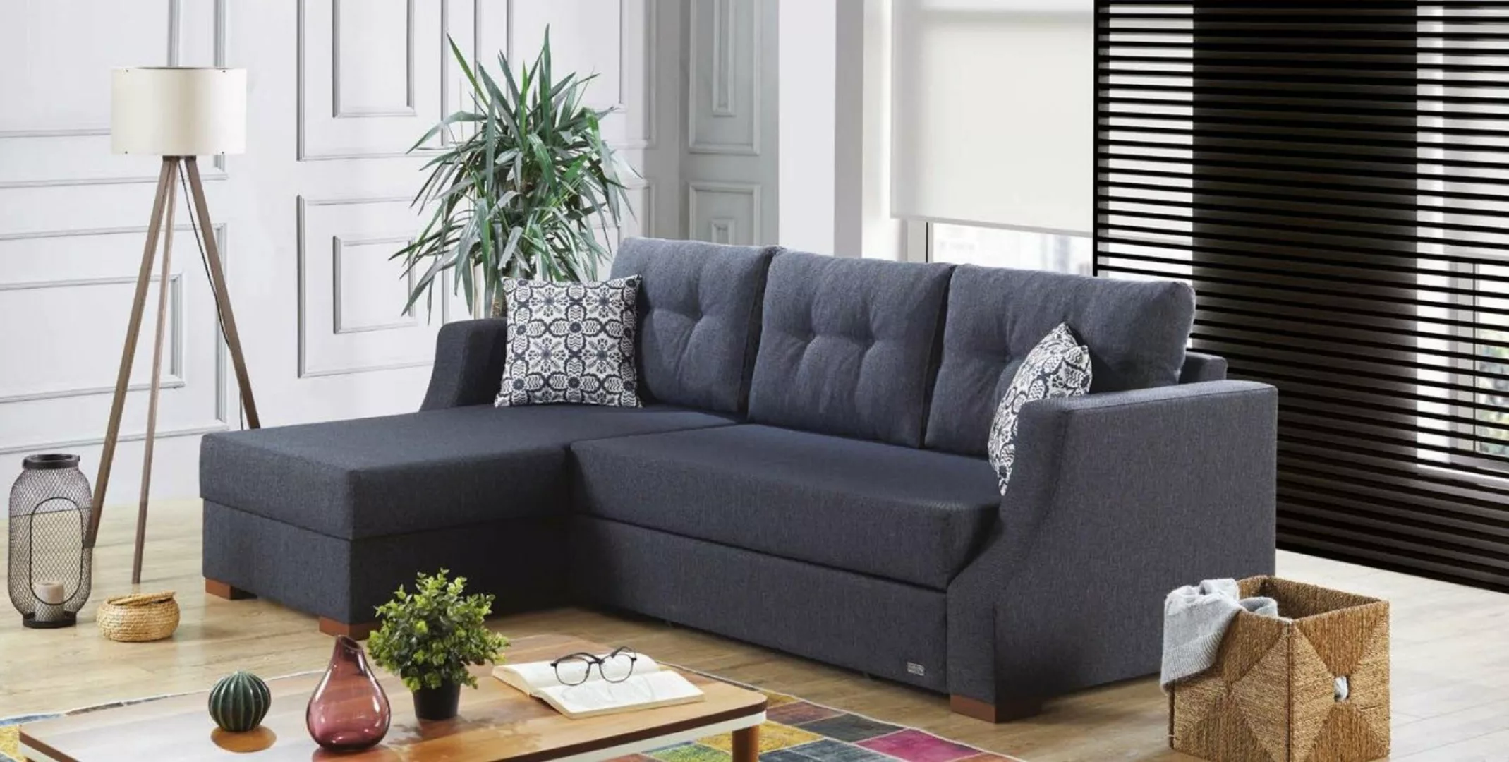 JVmoebel Ecksofa, Sofa Designer Sofa mit Bettfunktion Schlafsofa Ecksofa Co günstig online kaufen