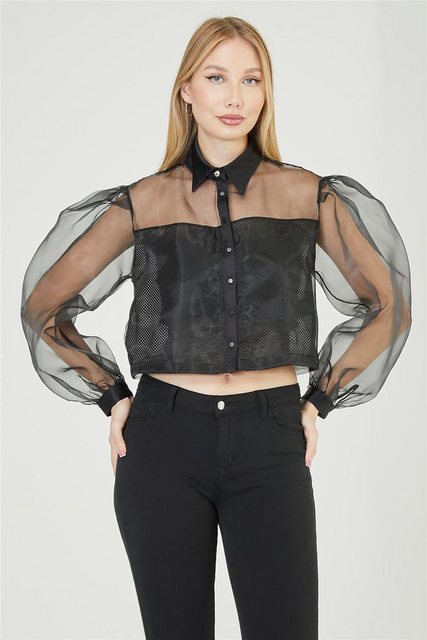 HomeStore Hemdbluse Detailierte Organza-Bluse günstig online kaufen