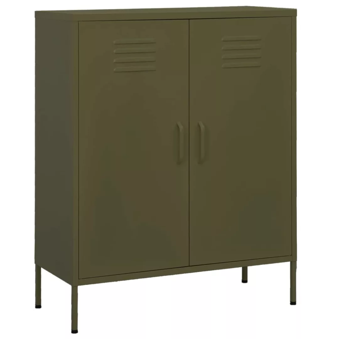 Lagerschrank Olivgrün 80x35x101,5 Cm Stahl günstig online kaufen