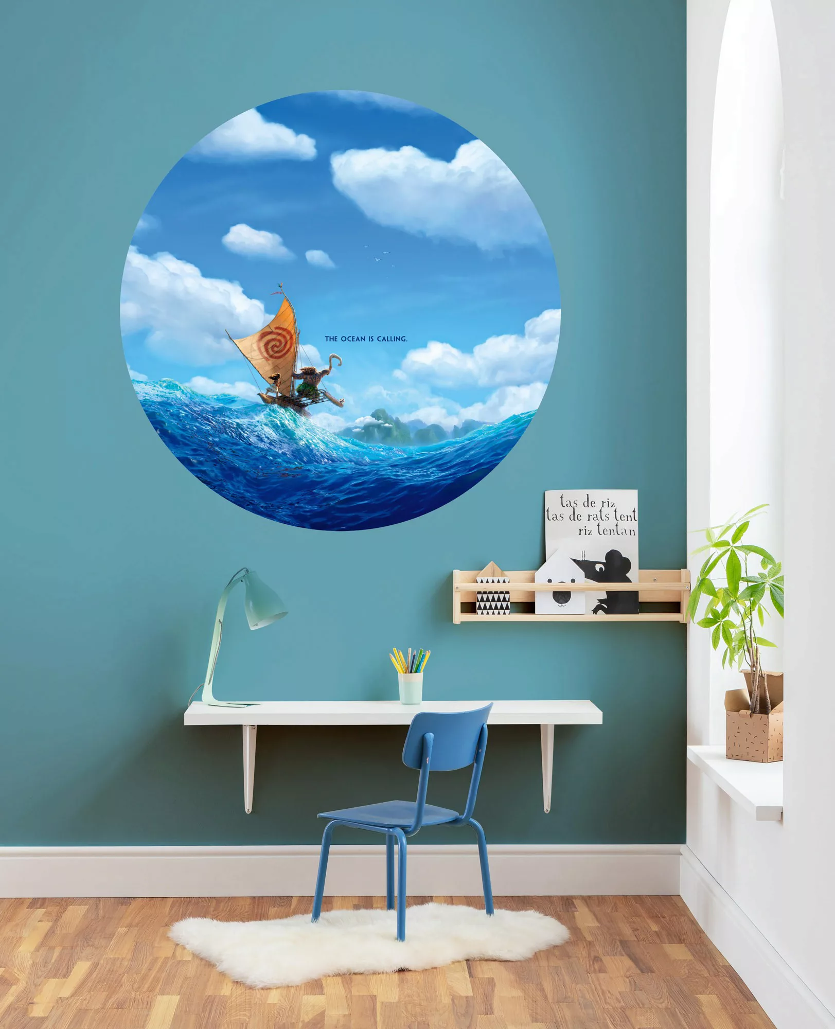 Komar Vliesfototapete Dot Moana Ocean is calling selbstklebend Ø 125 cm günstig online kaufen