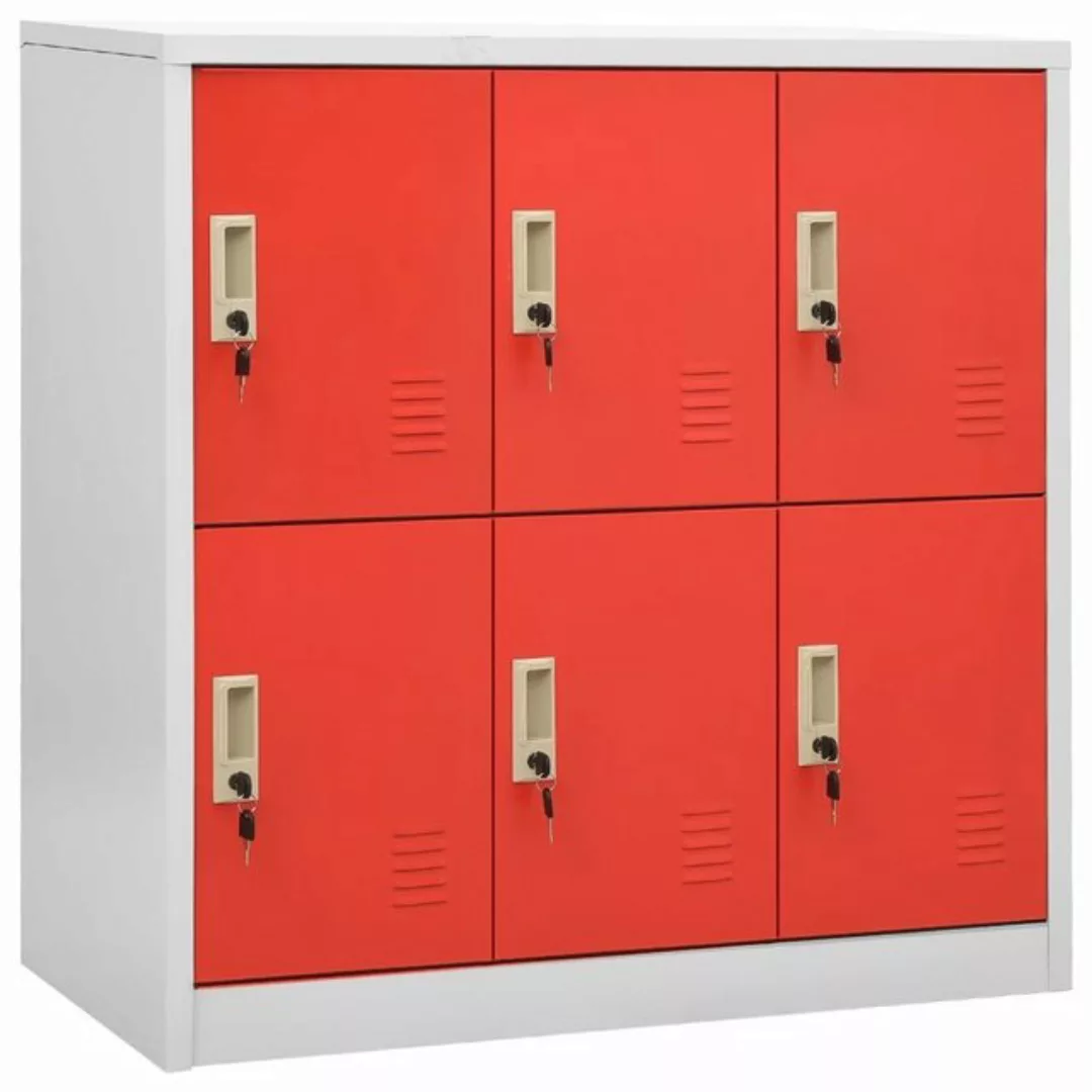 vidaXL Aktenschrank Schließfachschrank Hellgrau und Rot 90x45x92,5 cm Stahl günstig online kaufen