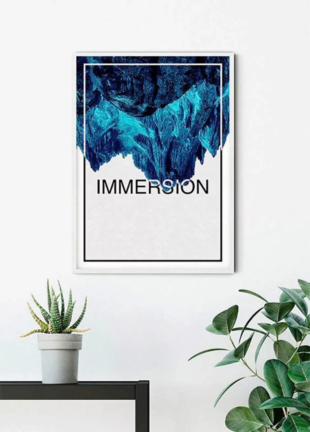 Komar Poster »Immersion Blue«, Abstrakt-Sprüche & Texte, (1 St.), Kinderzim günstig online kaufen