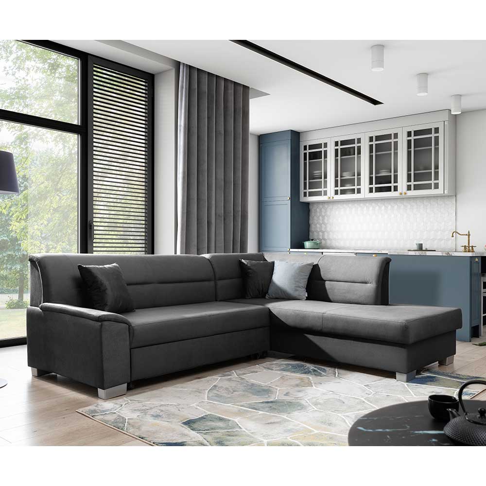 Ecksofa Schlafsofa in modernem Design mit Bettkasten günstig online kaufen