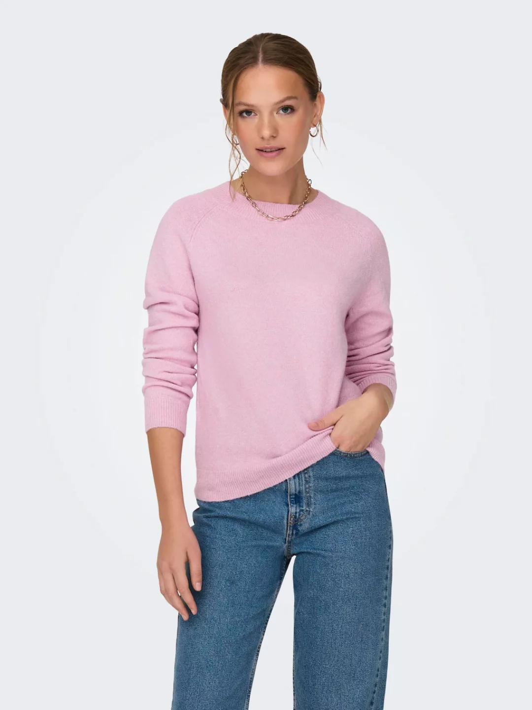 ONLY Strickpullover Only Damen Strick-Pullover Basic OnlRica Life Rundhals günstig online kaufen