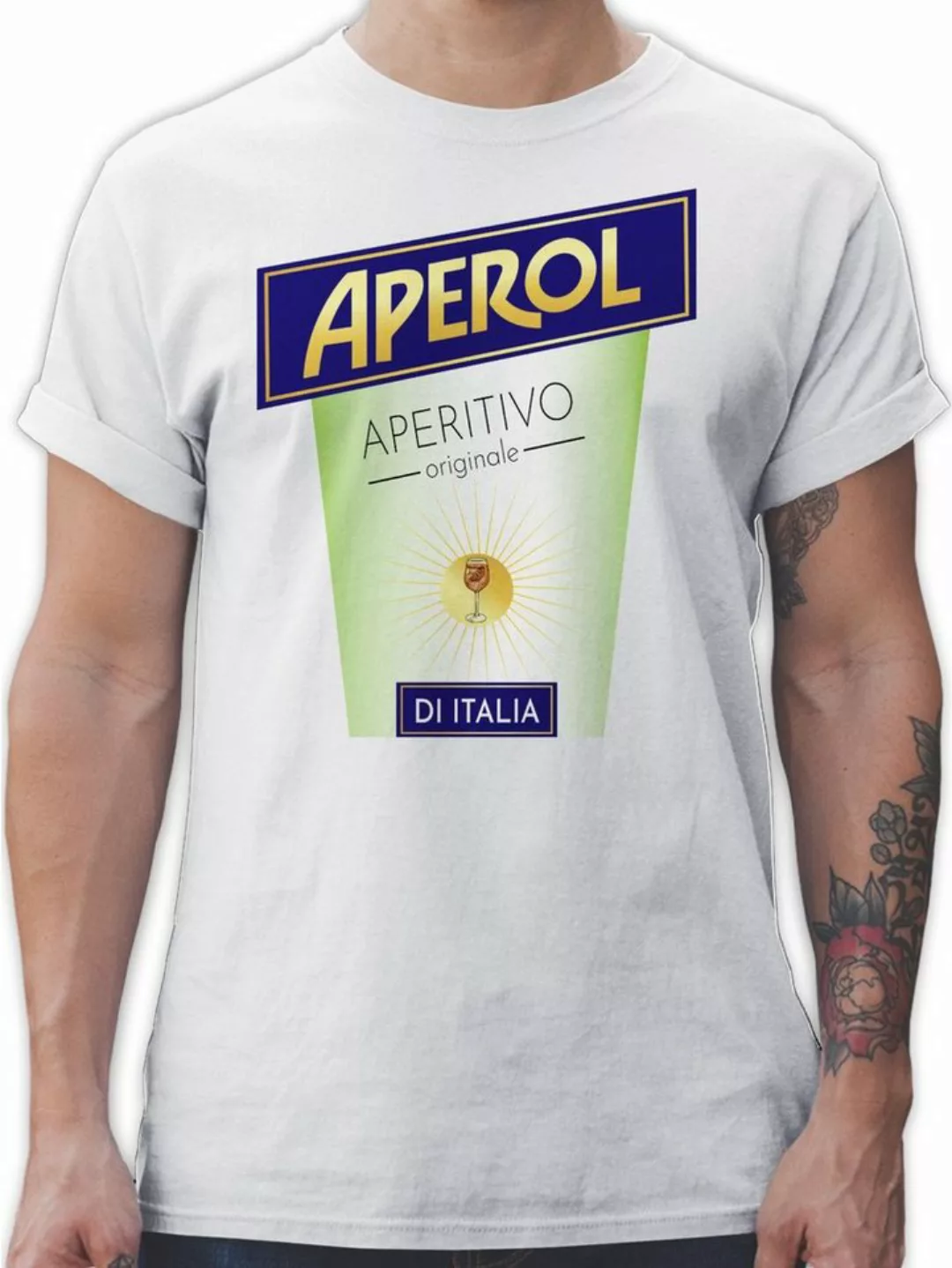 Shirtracer T-Shirt Aperol Kostüm Flaschen Verkleidung Karneval & Fasching günstig online kaufen