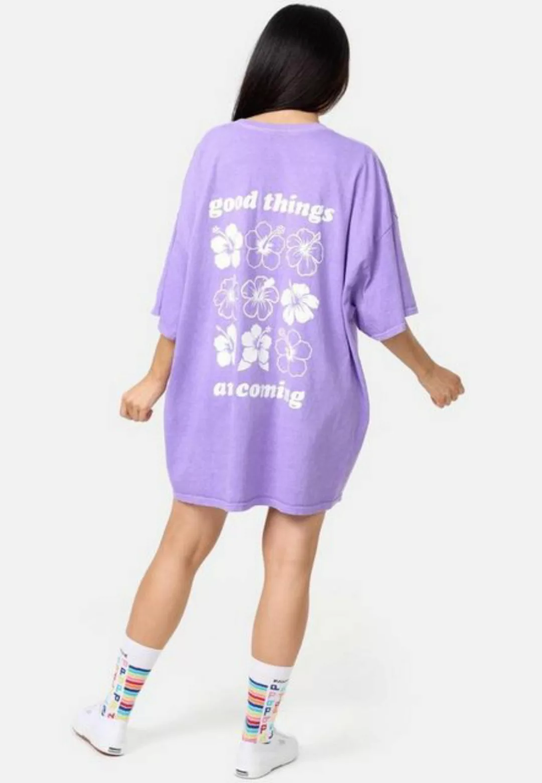 Worldclassca T-Shirt Worldclassca Oversized Print Flower T-Shirt lang Tee S günstig online kaufen