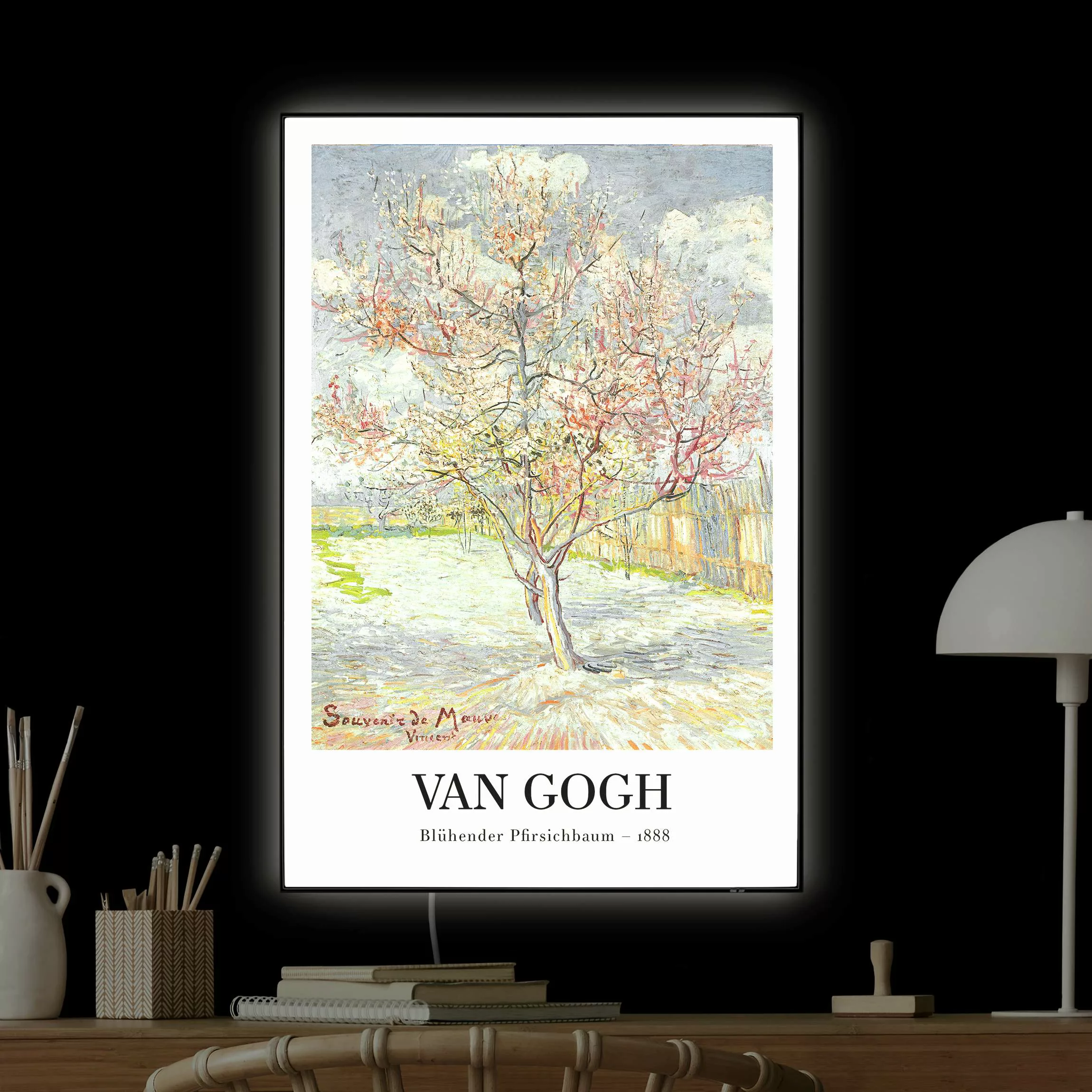 LED-Wechselbild Vincent van Gogh - Blühender Pfirsichbaum - Museumsedition günstig online kaufen