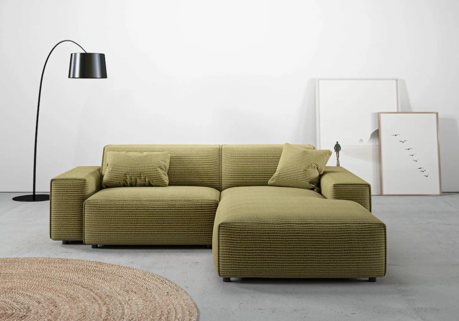 andas Ecksofa Glimminge L-Form auch in Breitcord, Feincord + Easy care-Bezu günstig online kaufen