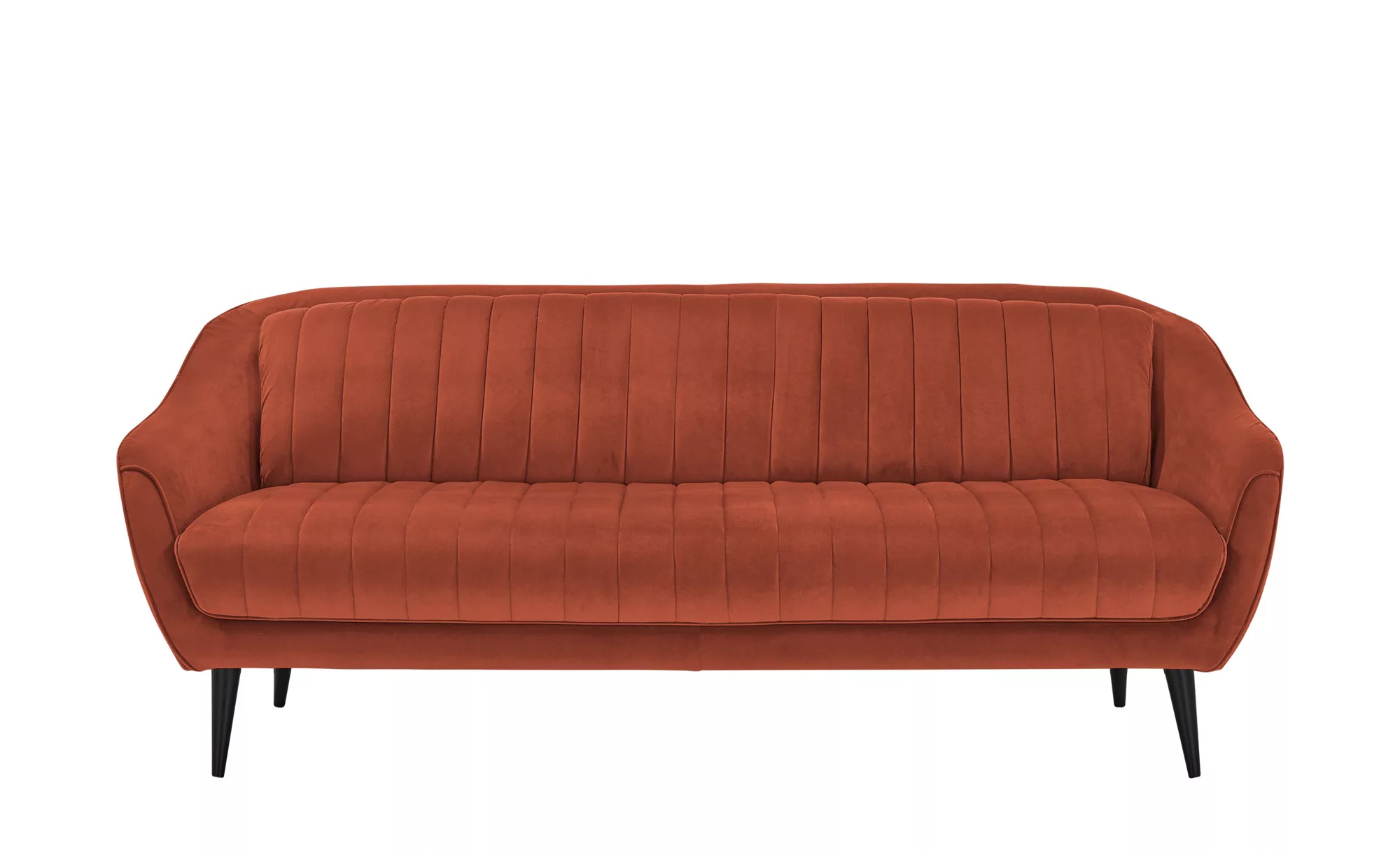 Sofa - orange - 215 cm - 83 cm - 90 cm - Polstermöbel > Sofas > 3-Sitzer - günstig online kaufen