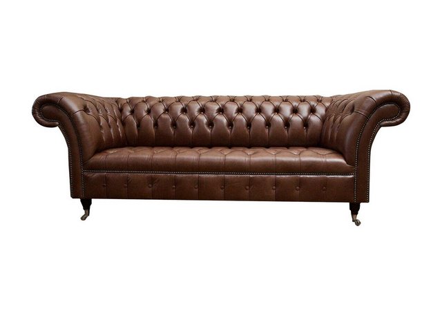 Xlmoebel Chesterfield-Sofa Chesterfield Couch Polstersofa Klassisches Leder günstig online kaufen