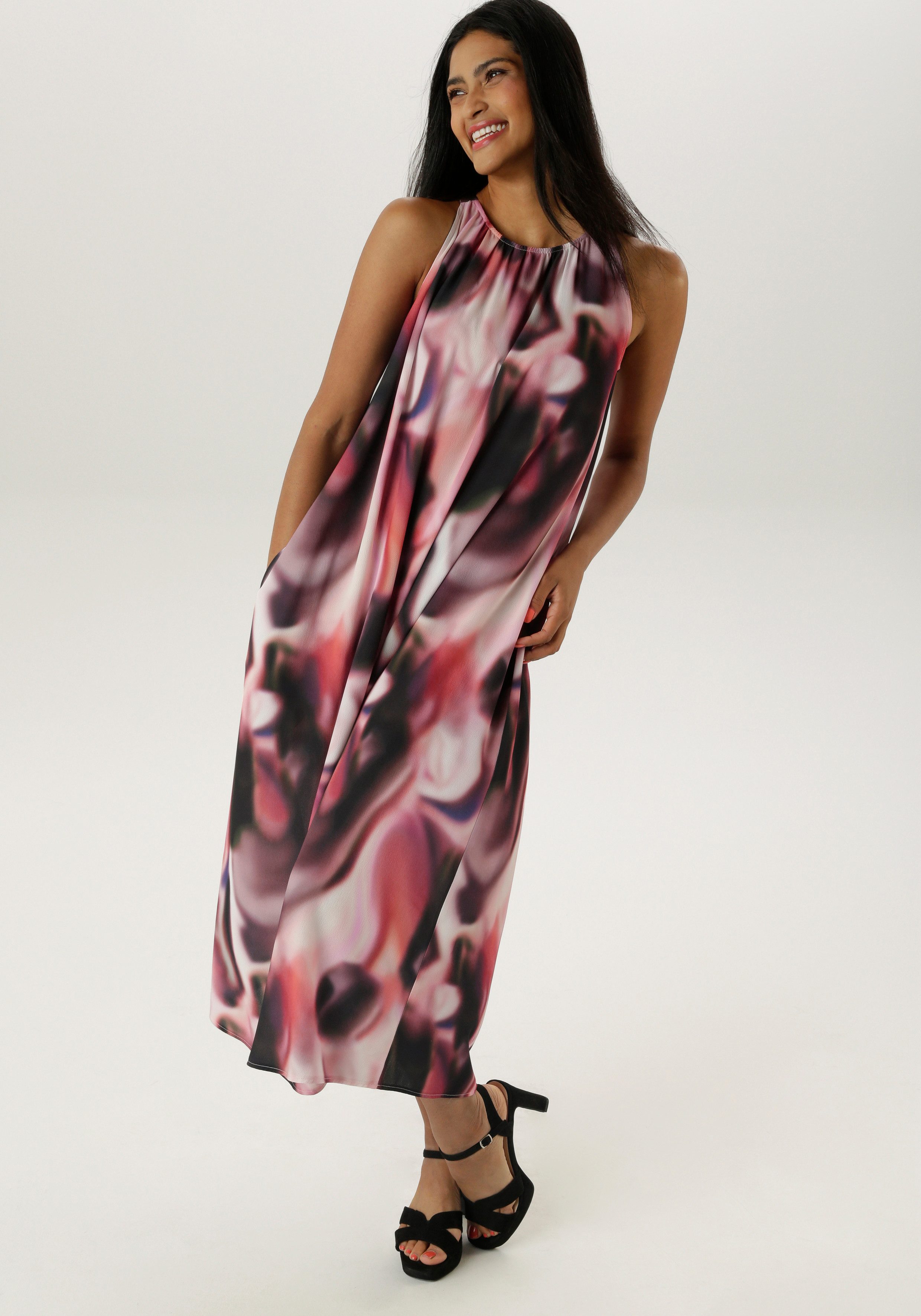 Aniston SELECTED Sommerkleid, in A-Linie und im farbharmonischen Druck günstig online kaufen