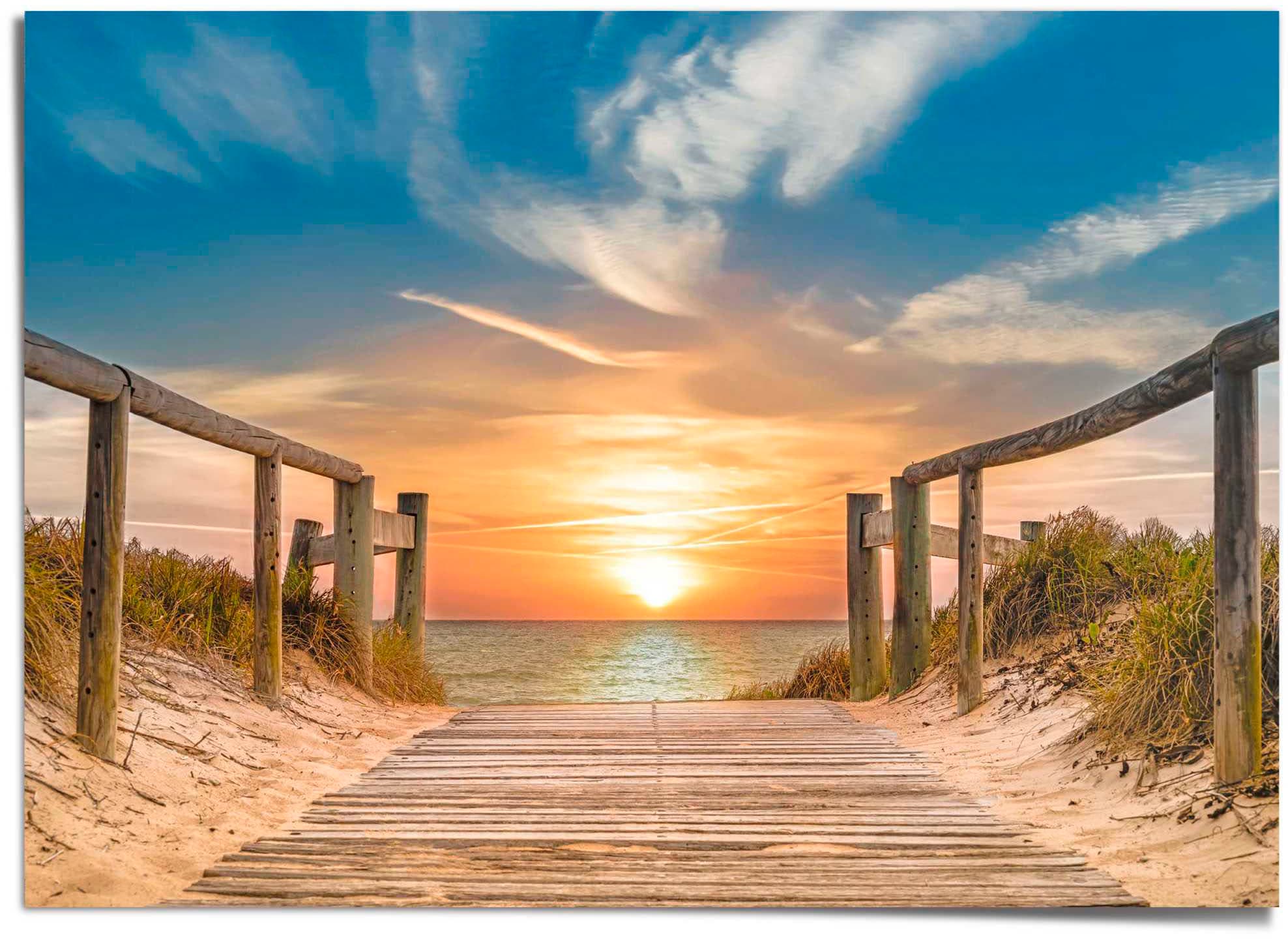 Reinders Poster "Sonnenuntergang am Strand" günstig online kaufen