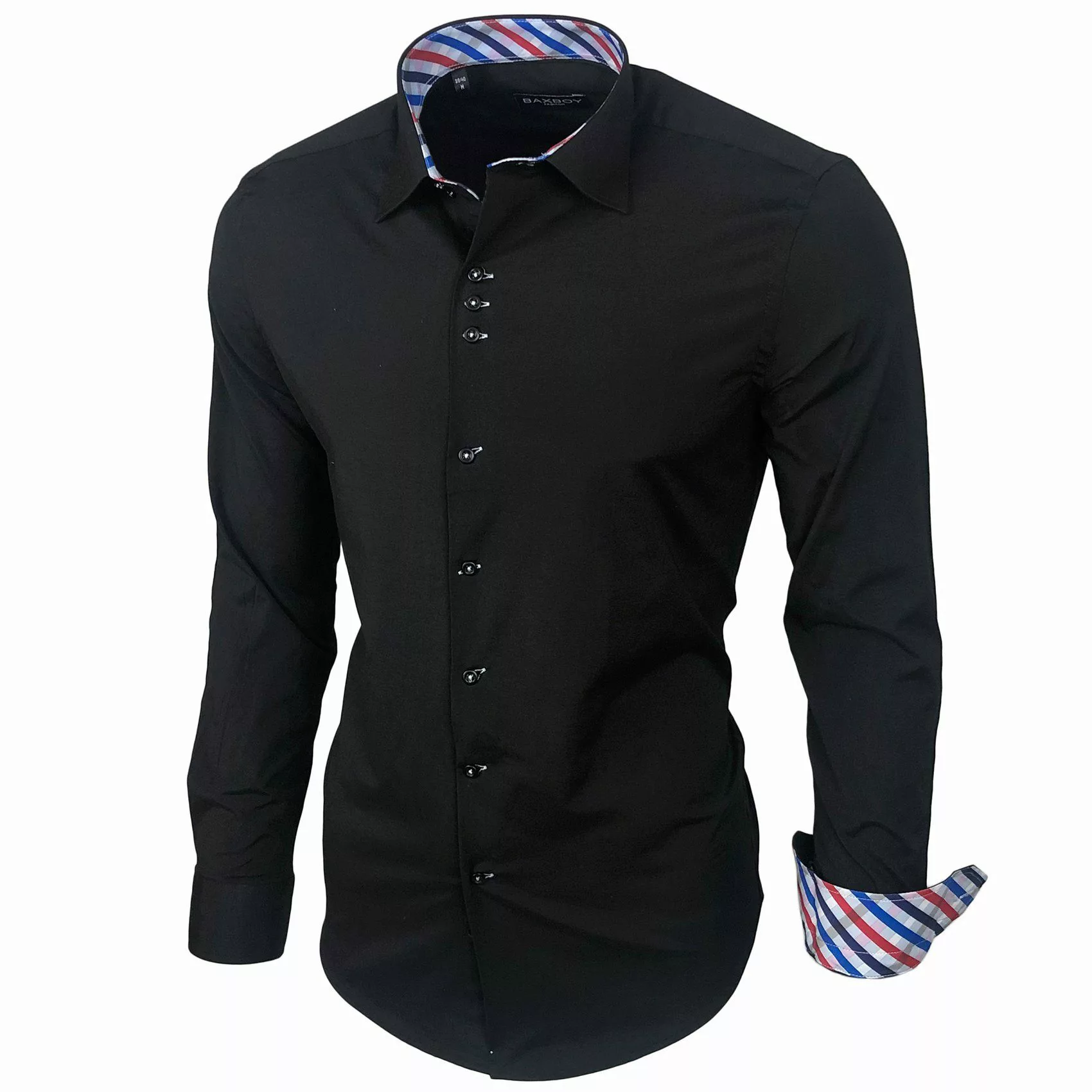 Baxboy Langarmhemd Baxboy Herren Kariert Hemd günstig online kaufen
