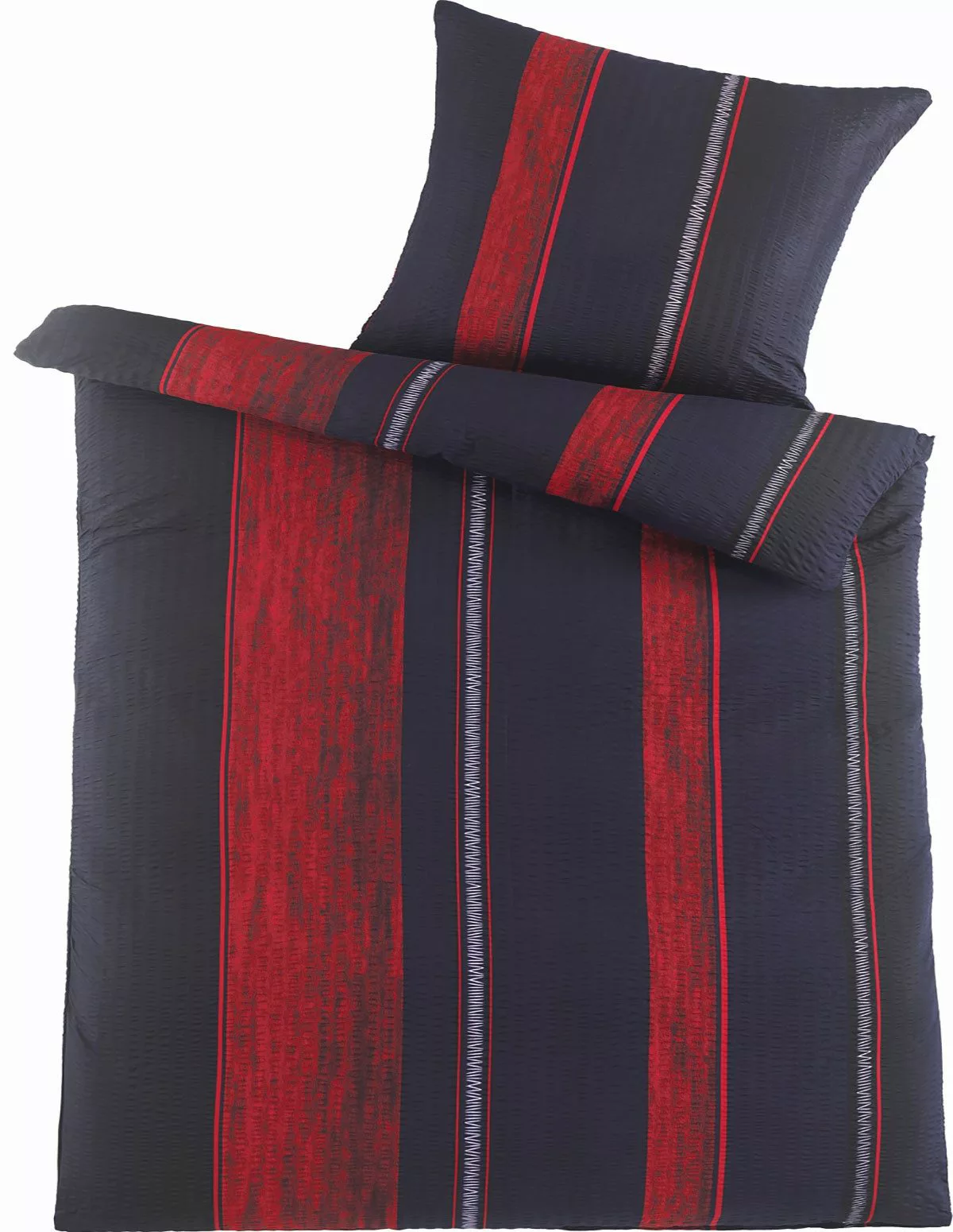 KH-Haushaltshandel Bettwäsche Seersucker Bettwäsche 135x200 +80x80cm, günstig online kaufen