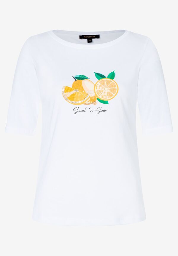 T-Shirt, Zitronen-Applikation, Sommer-Kollektion günstig online kaufen