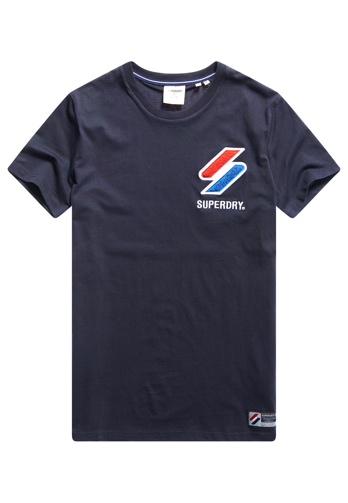 Superdry Sportstyle Chenille Kurzarm T-shirt M Deep Navy günstig online kaufen