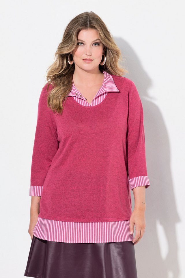 MIAMODA Strickpullover 2-in-1-Pullover Lagen-Look 3/4-Ärmel günstig online kaufen