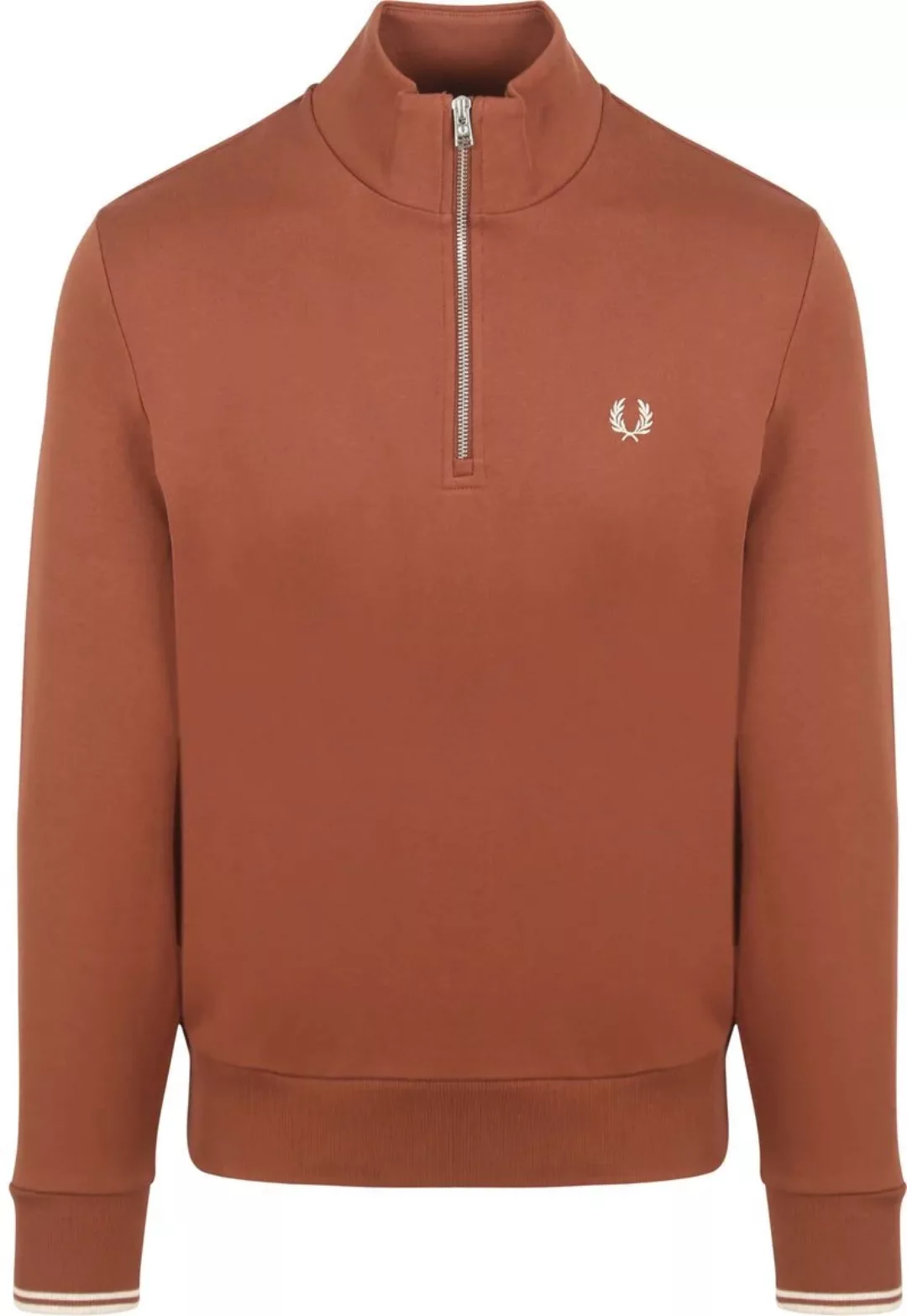 Fred Perry Half Zip Pullover Whisky Braun - Größe XL günstig online kaufen